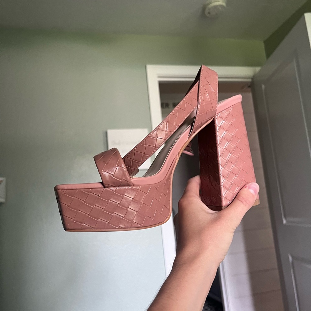 Shoe Republic LA Pink Platform Sandals